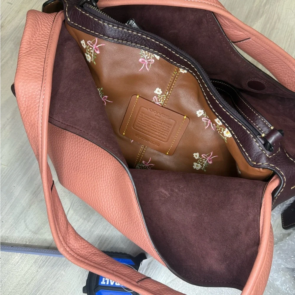 Coach 1941 Bandit Tea Rose Leather XL Hobo Bag-E1780-86760